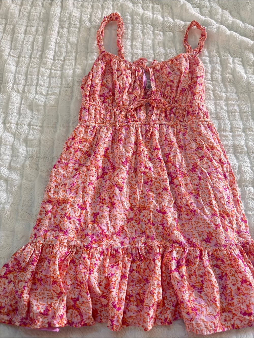American Eagle Outfitters Pink Orange Floral Mini Dress